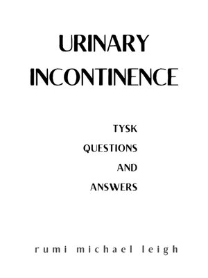 cover image of Urinary incontinence